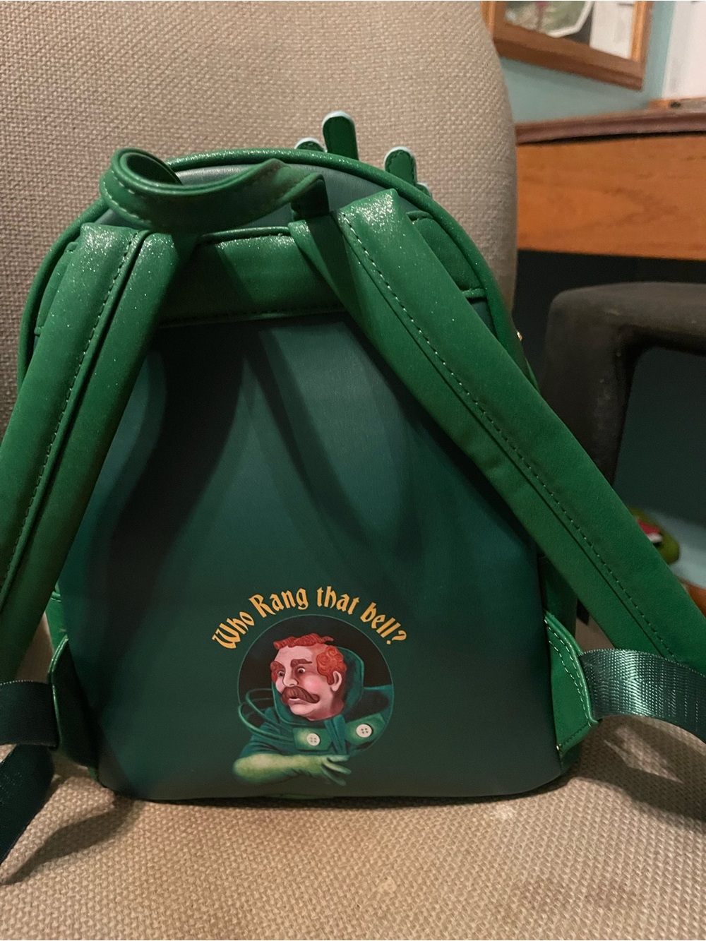 Loungefly Wizard of Oz Emerald City Mini Backpack - Green & Gold Accents - Picture 2 of 2